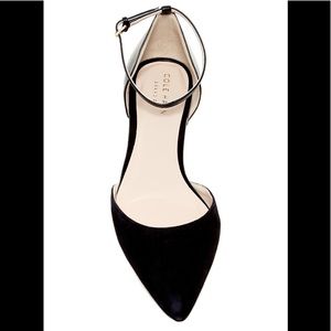 Cole Haan Demri Skimmer II Flat in Black Suede